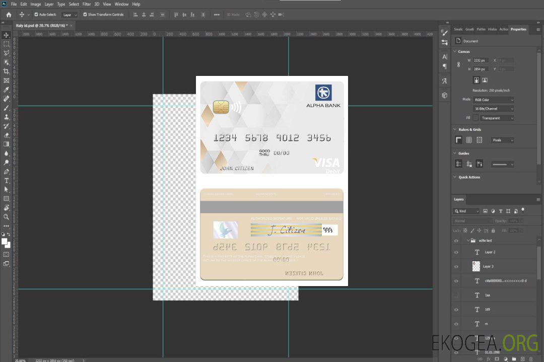 Carte de débit visa Grèce Alpha Bank template Carte de débit visa Grèce Alpha Bank template